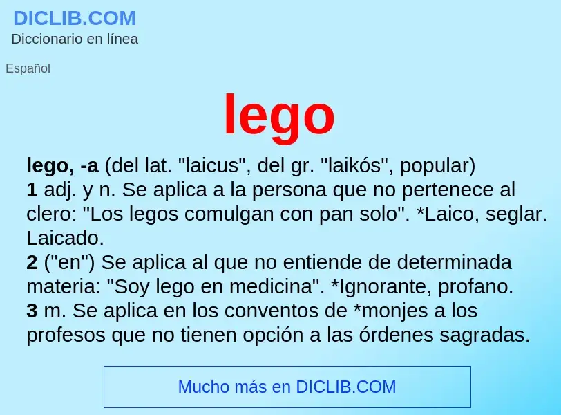 O que é lego - definição, significado, conceito