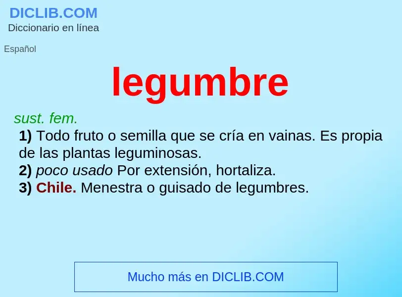 What is legumbre - definition