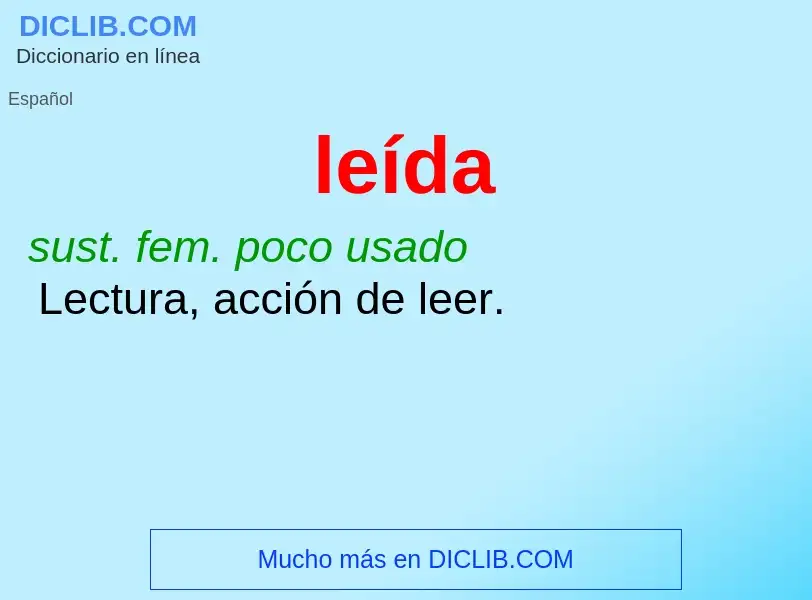 What is leída - definition