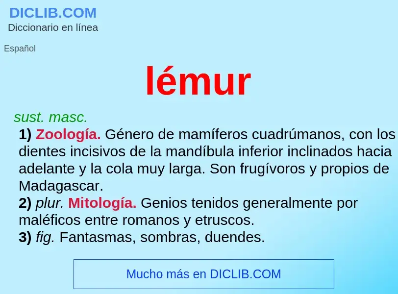 O que é lémur - definição, significado, conceito