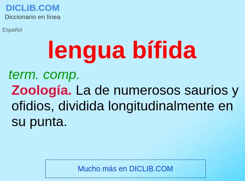 Che cos'è lengua bífida - definizione