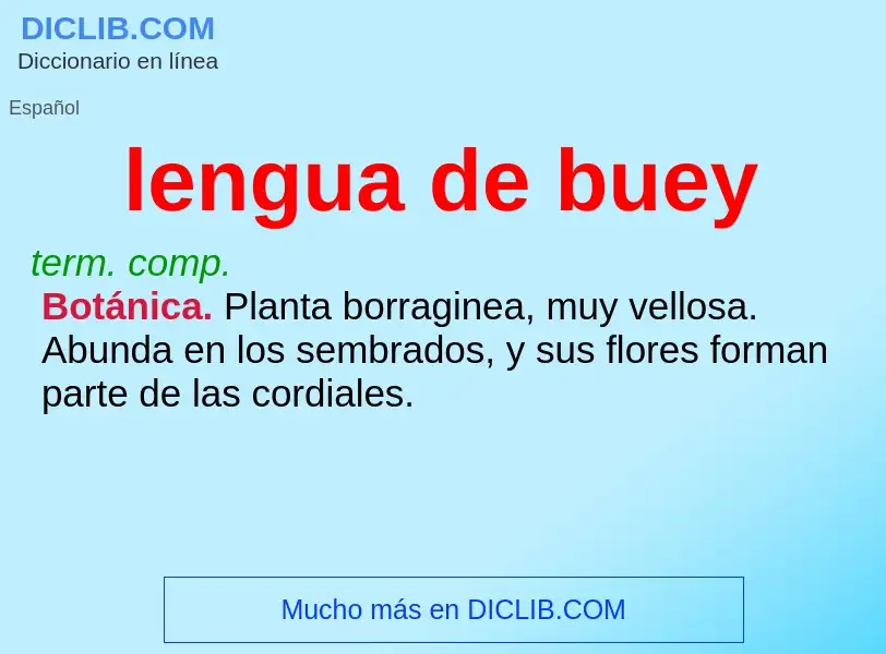 O que é lengua de buey - definição, significado, conceito