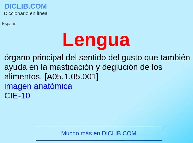 Was ist Lengua - Definition