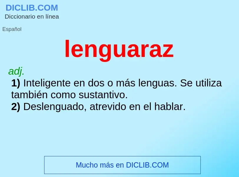 Che cos'è lenguaraz - definizione