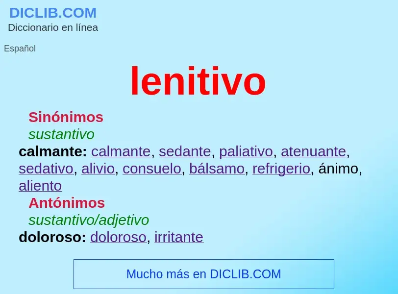 What is lenitivo - definition