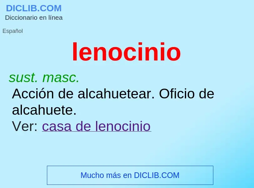 ¿Qué es lenocinio? - significado y definición