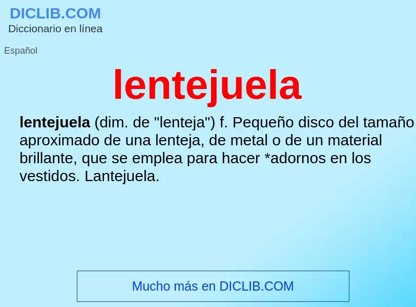 Wat is lentejuela - definition