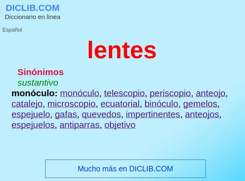 What is lentes - definition