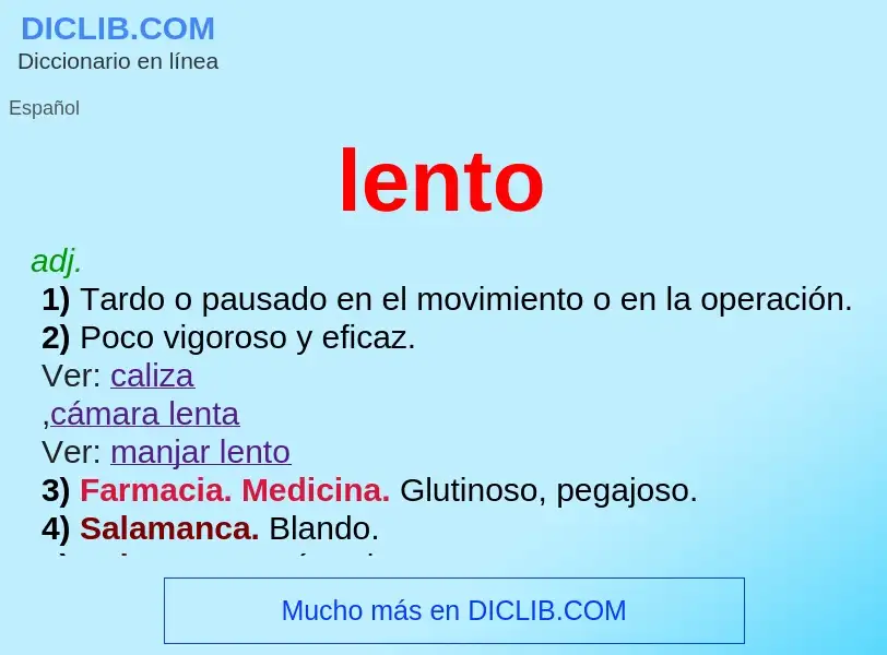 What is lento - meaning and definition