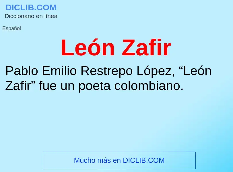 ¿Qué es León Zafir? - significado y definición