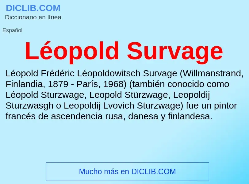 Wat is Léopold Survage - definition