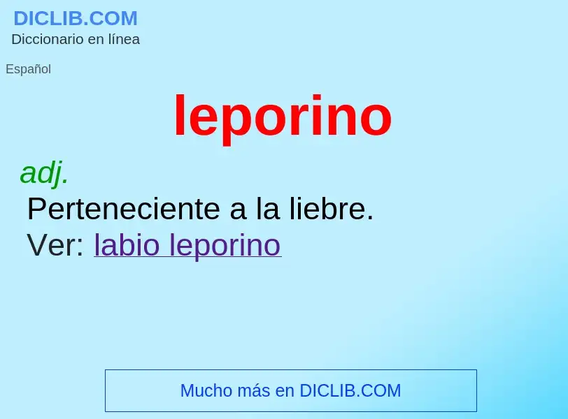 Wat is leporino - definition