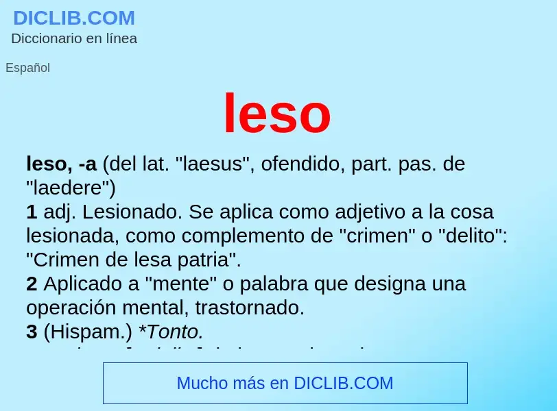 What is leso - meaning and definition