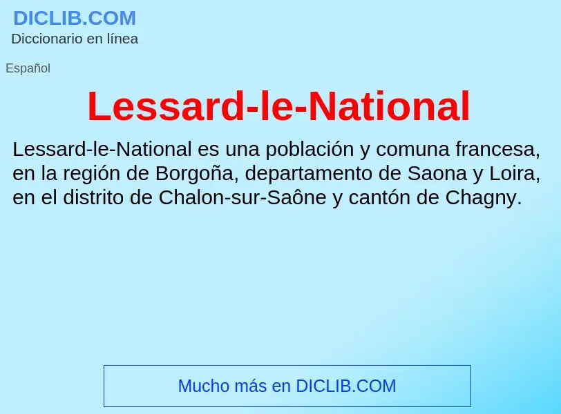 Wat is Lessard-le-National - definition