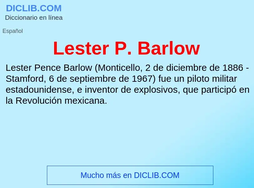 Wat is Lester P. Barlow - definition