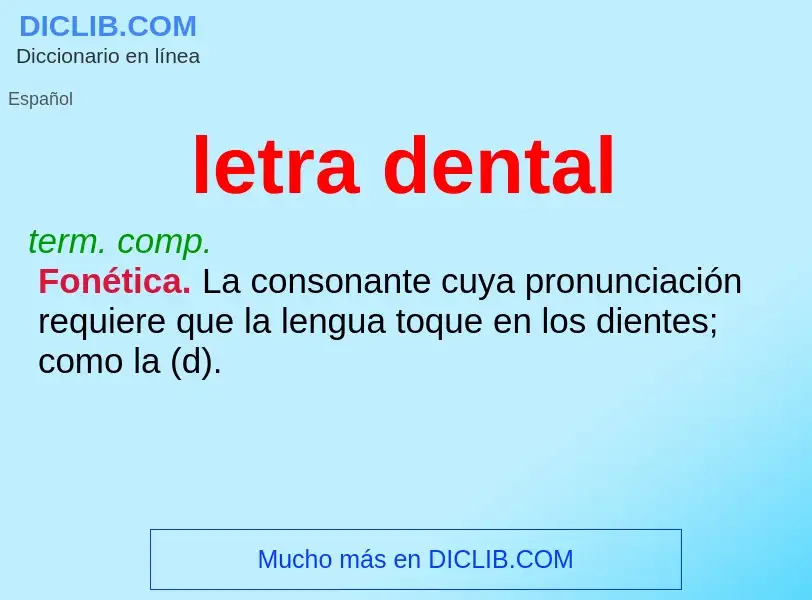 O que é letra dental - definição, significado, conceito