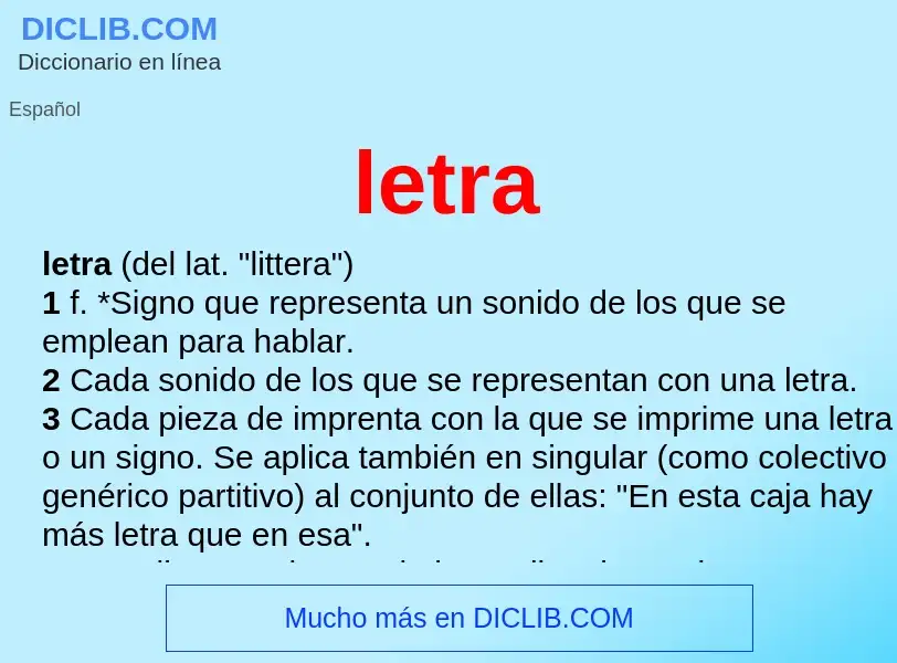 What is letra - definition