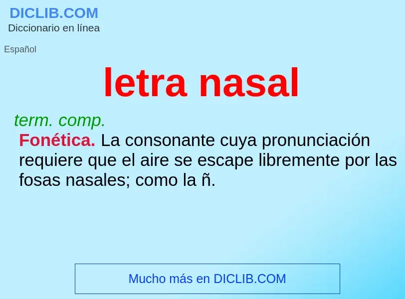 What is letra nasal - meaning and definition