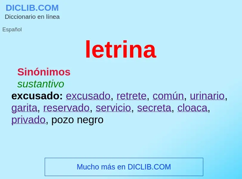 ¿Qué es letrina? - significado y definición