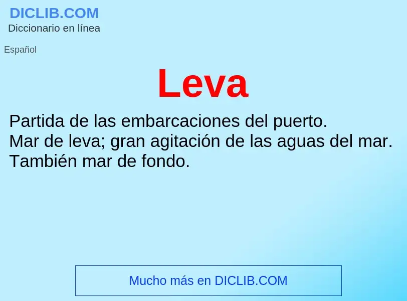 ¿Qué es Leva? - significado y definición