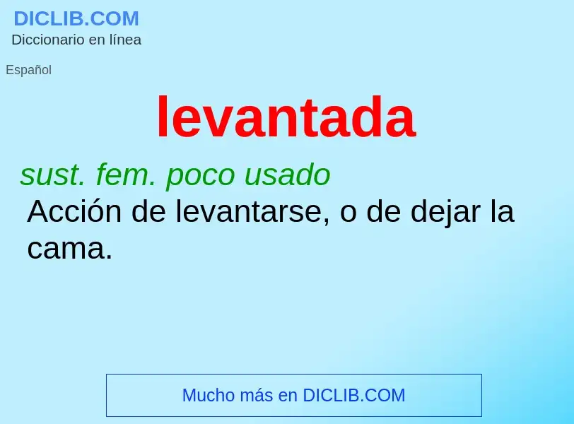 What is levantada - meaning and definition