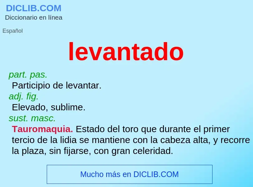 Wat is levantado - definition