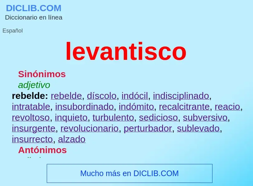 What is levantisco - meaning and definition