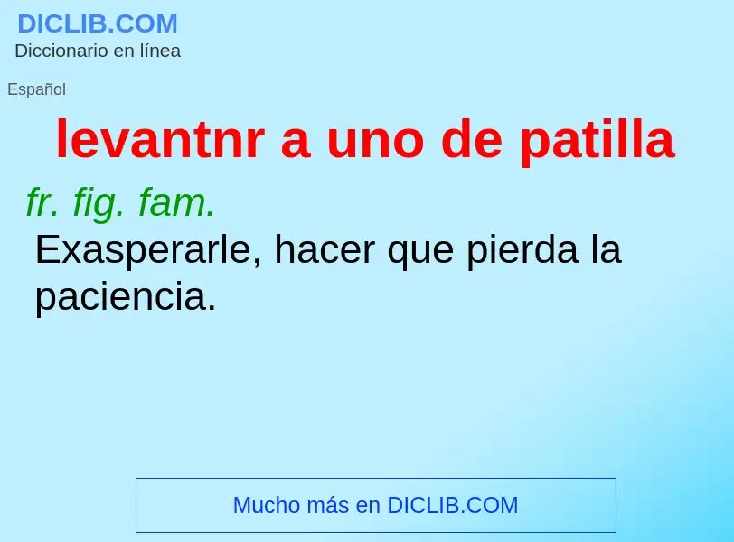 O que é levantnr a uno de patilla - definição, significado, conceito