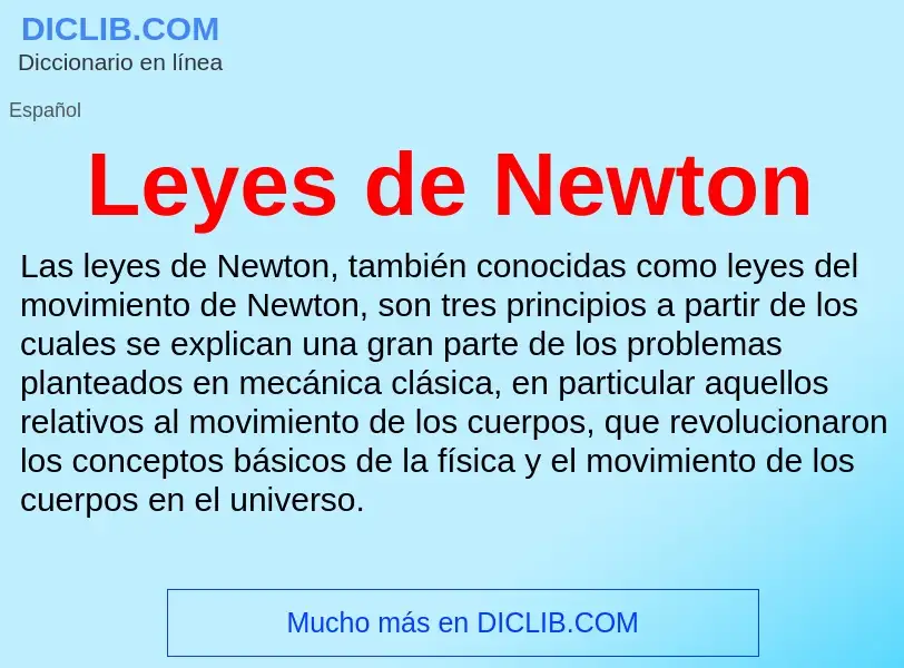 Что такое Leyes de Newton - определение