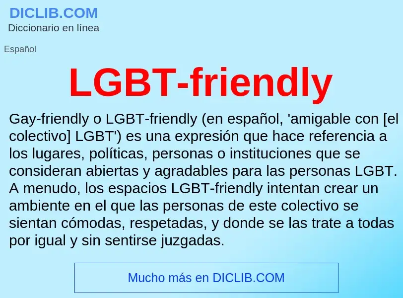 Τι είναι LGBT-friendly - ορισμός