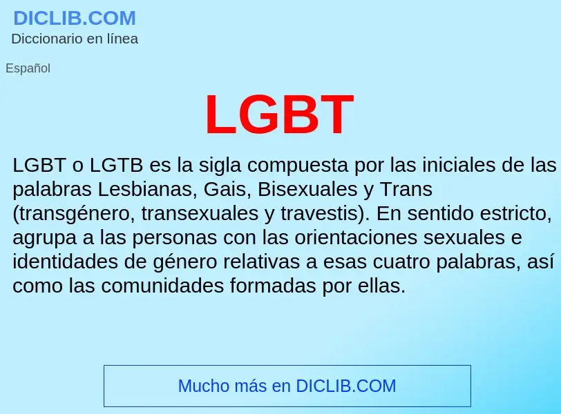 What is LGBT - definition