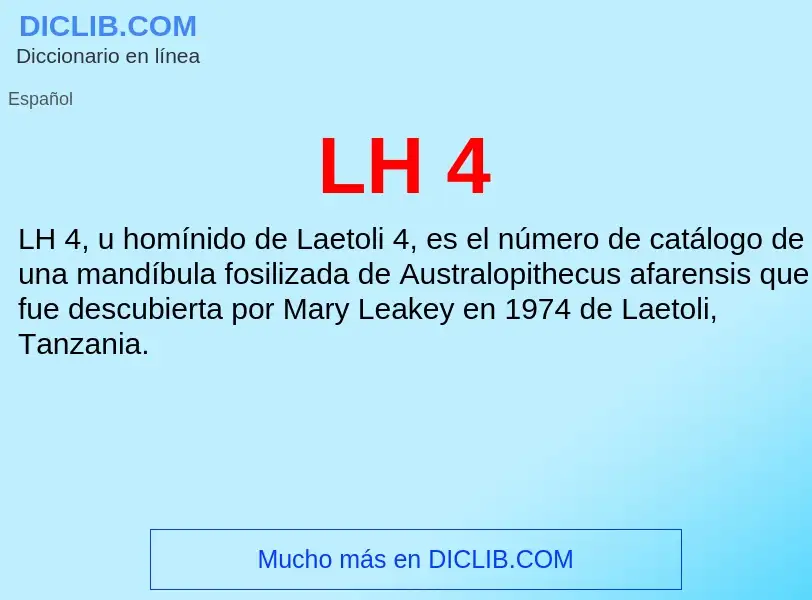 O que é LH 4 - definição, significado, conceito