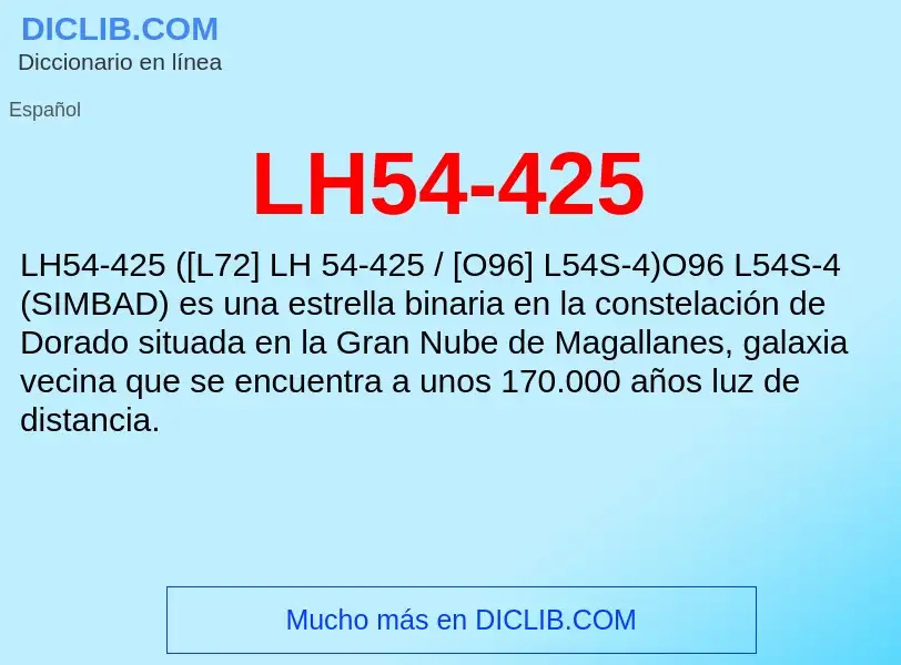 Che cos'è LH54-425 - definizione