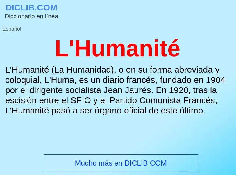 O que é L'Humanité - definição, significado, conceito