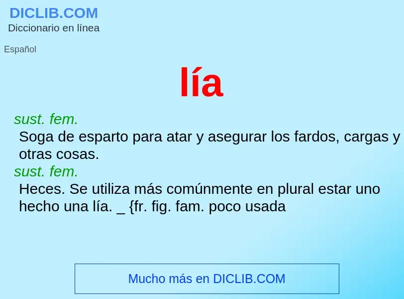 O que é lía - definição, significado, conceito