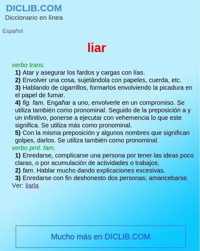 Wat is liar - definition
