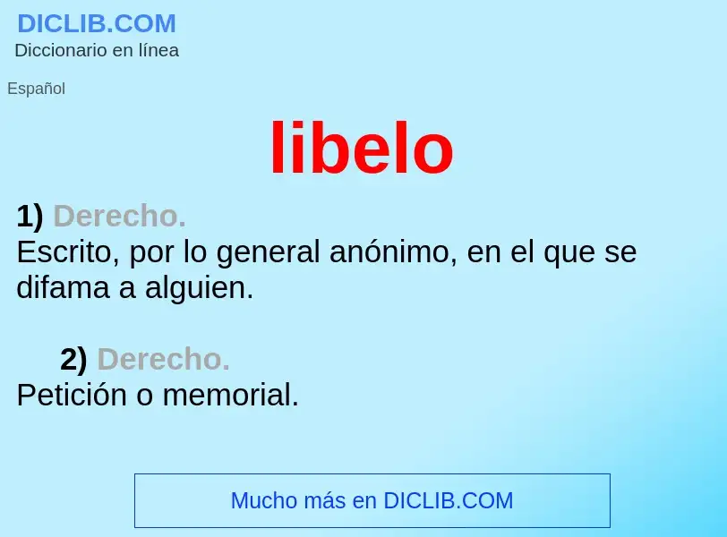 What is libelo - definition