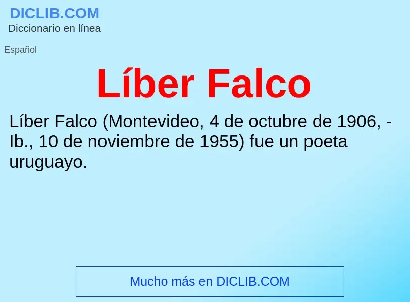 Wat is Líber Falco - definition