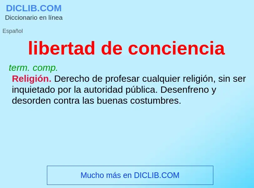 What is libertad de conciencia - definition