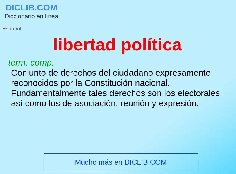 Что такое libertad política - определение