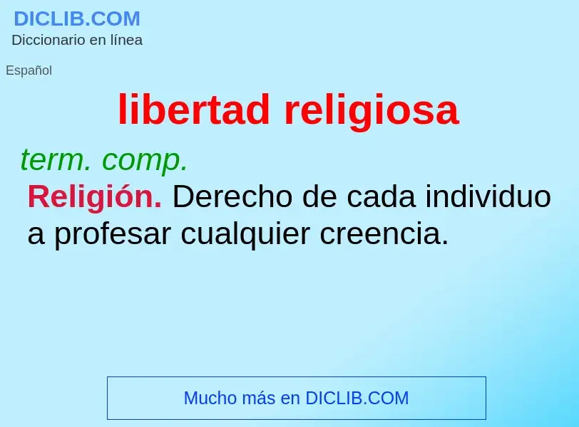 Что такое libertad religiosa - определение