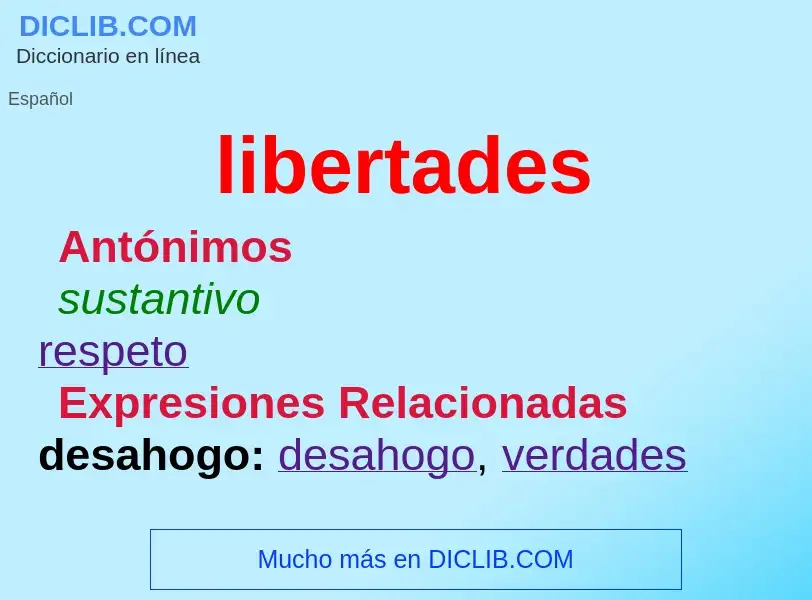 O que é libertades - definição, significado, conceito