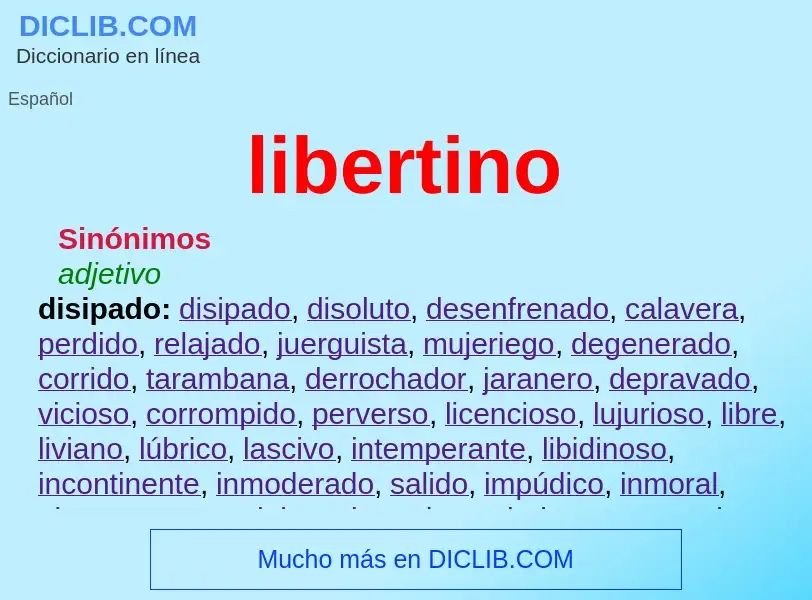 What is libertino - definition