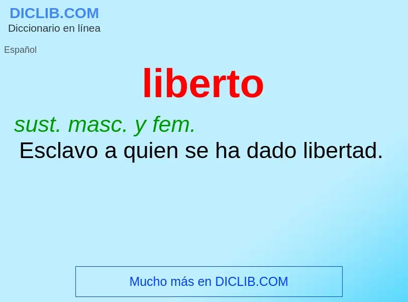 O que é liberto - definição, significado, conceito