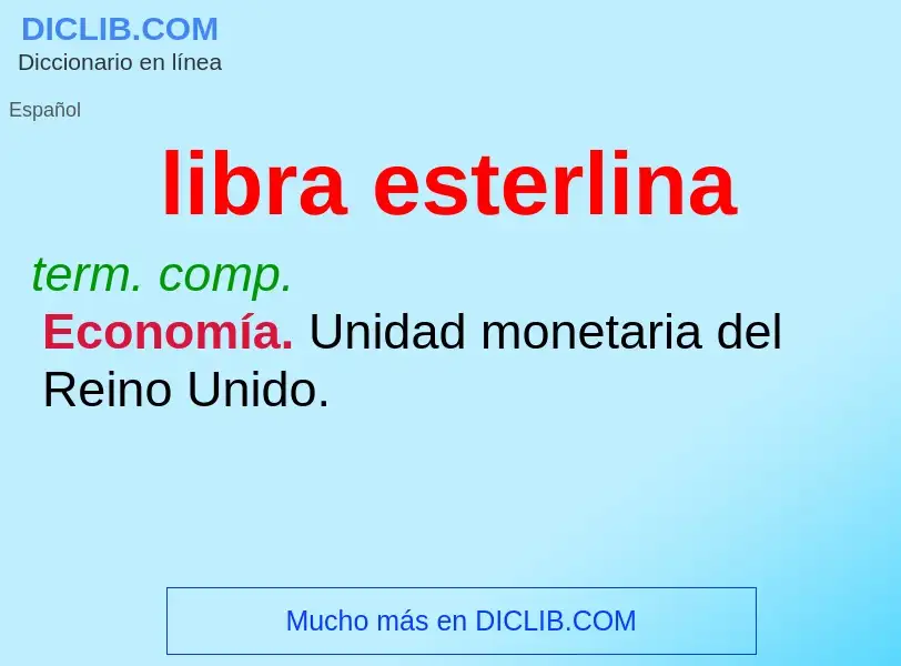 What is libra esterlina - meaning and definition