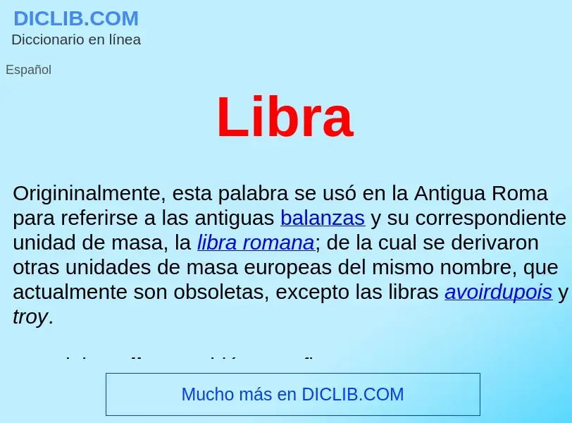 O que é Libra  - definição, significado, conceito