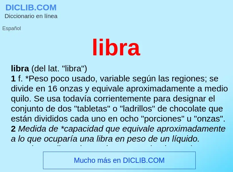 What is libra - meaning and definition