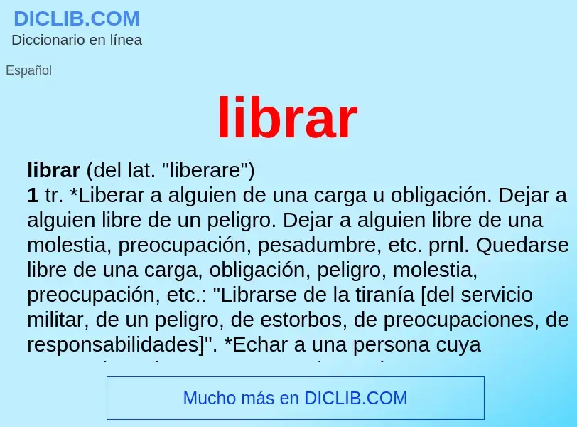 O que é librar - definição, significado, conceito