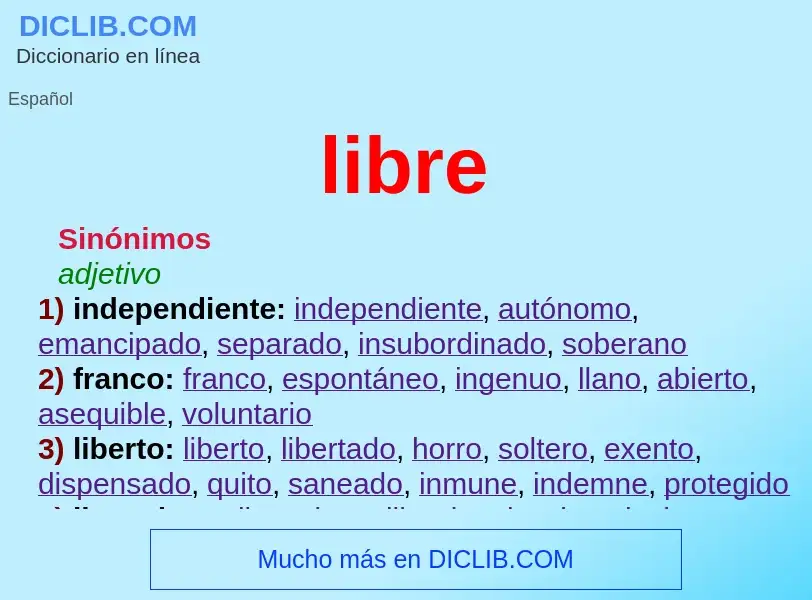 What is libre - definition