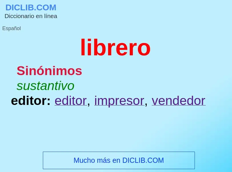 ¿Qué es librero? - significado y definición